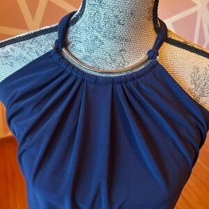 White House Black Market navy halter top.